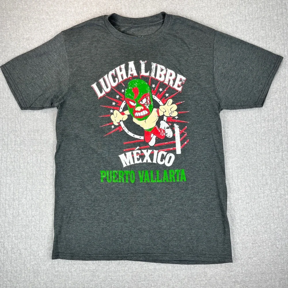 Lucha Libre Mexico Puerto wrestling Vallarta‎ Graphic T Shirt men Size M